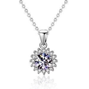 1ct. t.w. Diamond Sun Necklace